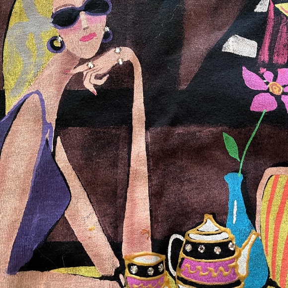 Vintage KOLORWAY hand painted long sleeve top - Picture 5 of 12